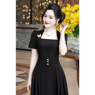 Đầm dự tiệc sang trọng, đầm công sở thanh lịch, dáng xoè che khuyết điểm, cotton lạnh mềm mại N72