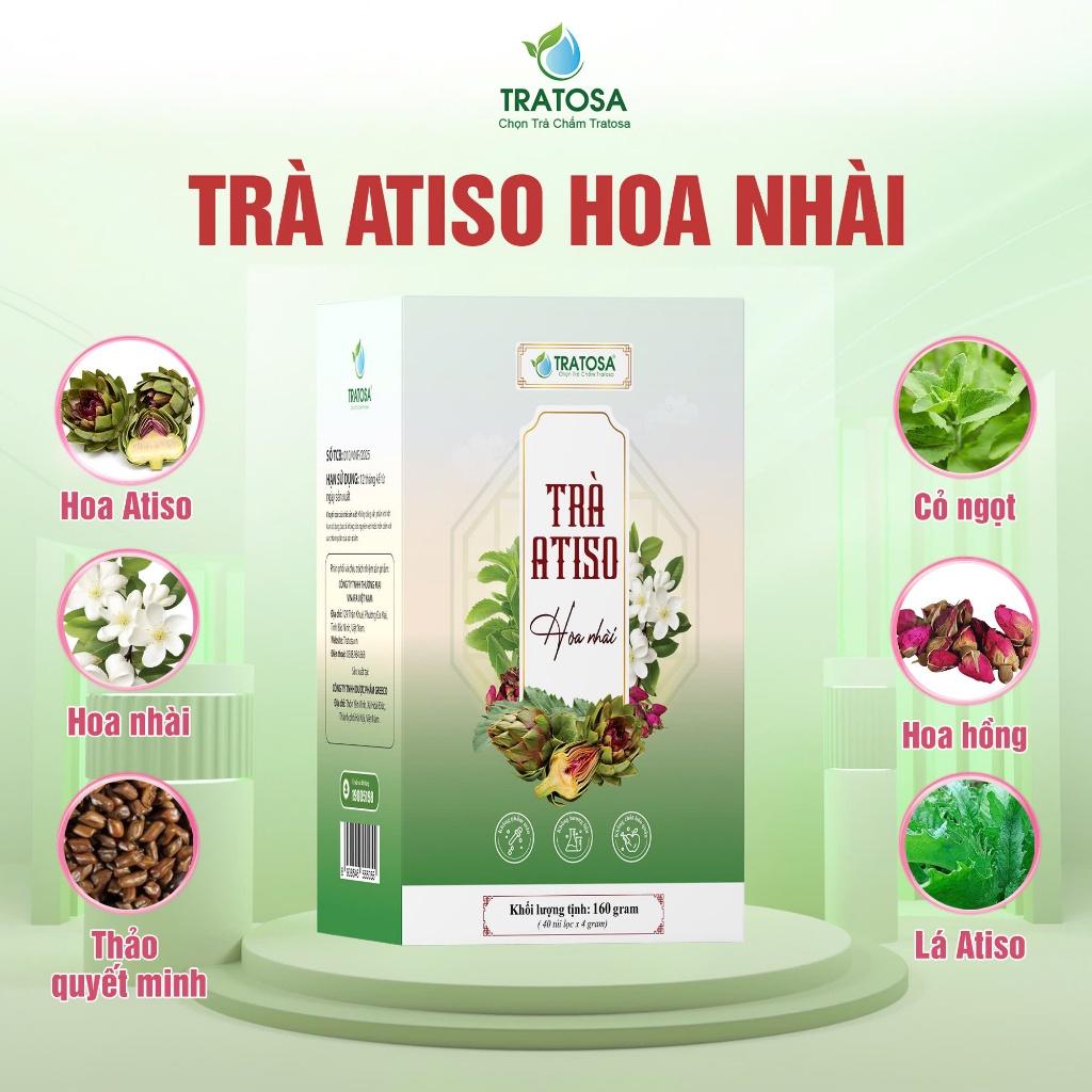 Thiết Kế Của Trà Atiso Hoa Nhài Tratosa 6 Vị Thanh Nhiệt