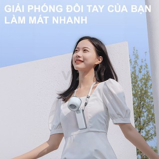 VZA Quạt cầm tay mini N607 pin dung lượng 5000mAh 5 cấp độ gió quạt tích điện có thể gấp gọn màn