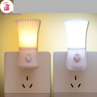 ( TẶNG SET 10 KHẨU TRANG) Đèn Ngủ Cắm Điện Mini Tai Mèo Hồng Cảm Ứng, Tiết Kiệm Điện Năng, Ánh Sáng Dịu, Trang Trí