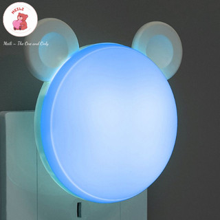 ( TẶNG SET 10 KHẨU TRANG) Đèn Ngủ Cắm Điện Mini Tai Mèo Hồng Cảm Ứng, Tiết Kiệm Điện Năng, Ánh Sáng Dịu, Trang Trí