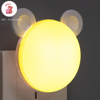 ( TẶNG SET 10 KHẨU TRANG) Đèn Ngủ Cắm Điện Mini Tai Mèo Hồng Cảm Ứng, Tiết Kiệm Điện Năng, Ánh Sáng Dịu, Trang Trí