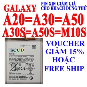 Pin Scud cho Samsung Galaxy A20/A30/A50/A30S/A50S/M10S EB-BA505ABU - 4000mAh