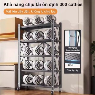 BMZAR Kệ Sắt Đa Năng Kệ gấp gọn Kệ Để Đồ kệ nhà bếp kệ lò vi sóng để đồ nhà bếp Xếp Gọn Có Bánh Xe