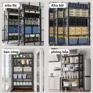 BMZAR Kệ Sắt Đa Năng Kệ gấp gọn Kệ Để Đồ kệ nhà bếp kệ lò vi sóng để đồ nhà bếp Xếp Gọn Có Bánh Xe
