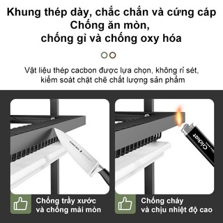 BMZAR Kệ Để Chén Đĩa Với nhiều khay thoát nước Giá để bát đĩa 2 tầng100% thép Kệ để bát đĩa