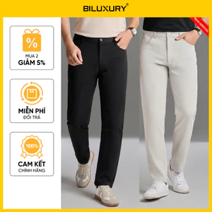 Quần Kaki Dài Nam 9QKKT510/9QKKT001 Biluxury Cao Cấp Thiết Kế Basic Bền Màu Co Giãn