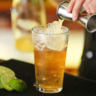 Ly trà chanh, cốc thủy tinh trụ trơn miệng loe tối giản dùng pha trà chanh, cocktail, sinh tố 470ML