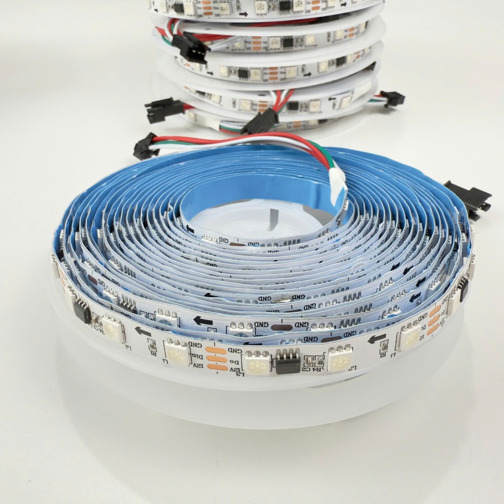 (Cuộn 5m) Led dán 12V full color IC 1903 (3 dây) và 16703 (4 dây) chip led 5050 full màu