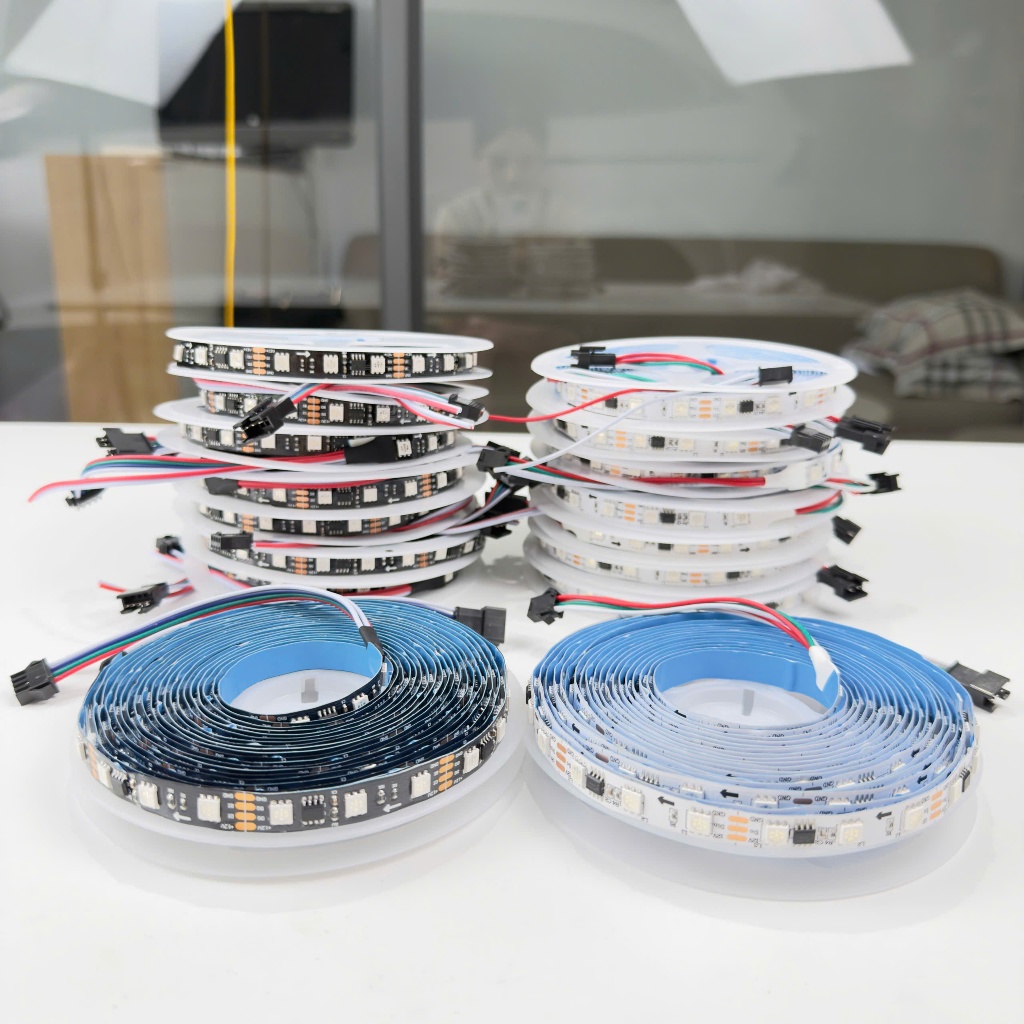 (Cuộn 5m) Led dán 12V full color IC 1903 (3 dây) và 16703 (4 dây) chip led 5050 full màu