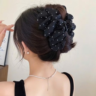 KẸP TÓC CÀNG CUA CHẤM BI LỚN TIỂU THƯ B7 VẢI VOAN