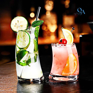 (L1) Cốc thủy tinh dáng cong chịu nhiệt cao cấp chuyên dụng pha cà phê, trà tranh, sinh tố, cocktail, DECOR nhà hàng