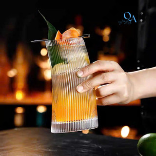 (L1) Cốc thủy tinh dáng cong chịu nhiệt cao cấp chuyên dụng pha cà phê, trà tranh, sinh tố, cocktail, DECOR nhà hàng