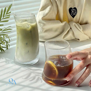 (L1) Cốc thủy tinh dáng cong chịu nhiệt cao cấp chuyên dụng pha cà phê, trà tranh, sinh tố, cocktail, DECOR nhà hàng