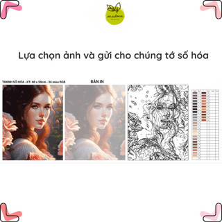 [IB ẢNH CHO SHOP] Tranh Tô Màu Số Hóa In Theo Yêu Cầu, Tranh tô màu cá nhân hóa căng khung sẵn - Tiệm Sáng Tạo Madoca