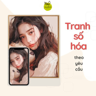 [IB ẢNH CHO SHOP] Tranh Tô Màu Số Hóa In Theo Yêu Cầu, Tranh tô màu cá nhân hóa căng khung sẵn - Tiệm Sáng Tạo Madoca