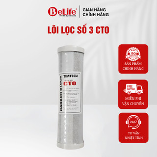 Lõi lọc nước số 3 than hoạt tính CTO khử mùi Clo, bảo vệ màng RO, nước trong mát