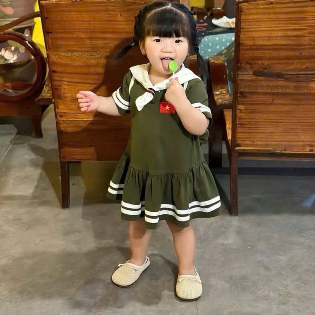 Set Thủy Thủ Cờ Tổ Quốc 🇻🇳 H2 - Tặng Balo Rút Cho Bé Trai Bé Gái Mặc Lễ Cotton Mềm Size 90-150 (8-24kg)