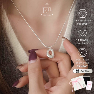 Dây Chuyền Nữ PJN Bạc 925 Mặt Rỗng Cách Điệu Hình Hạt Đậu – Phong Cách Hàn Quốc Đơn Giản, Cực Xinh, Tặng Quà Ý Nghĩa