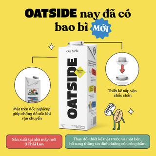 Sữa yến mạch OATSIDE vị nguyên bản Barista Blend 1L x 6- Không lactose, Sánh mịn, Không chất làm ngọt nhân tạo