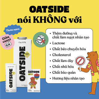 Sữa yến mạch OATSIDE vị nguyên bản Barista Blend 1L x 6- Không lactose, Sánh mịn, Không chất làm ngọt nhân tạo
