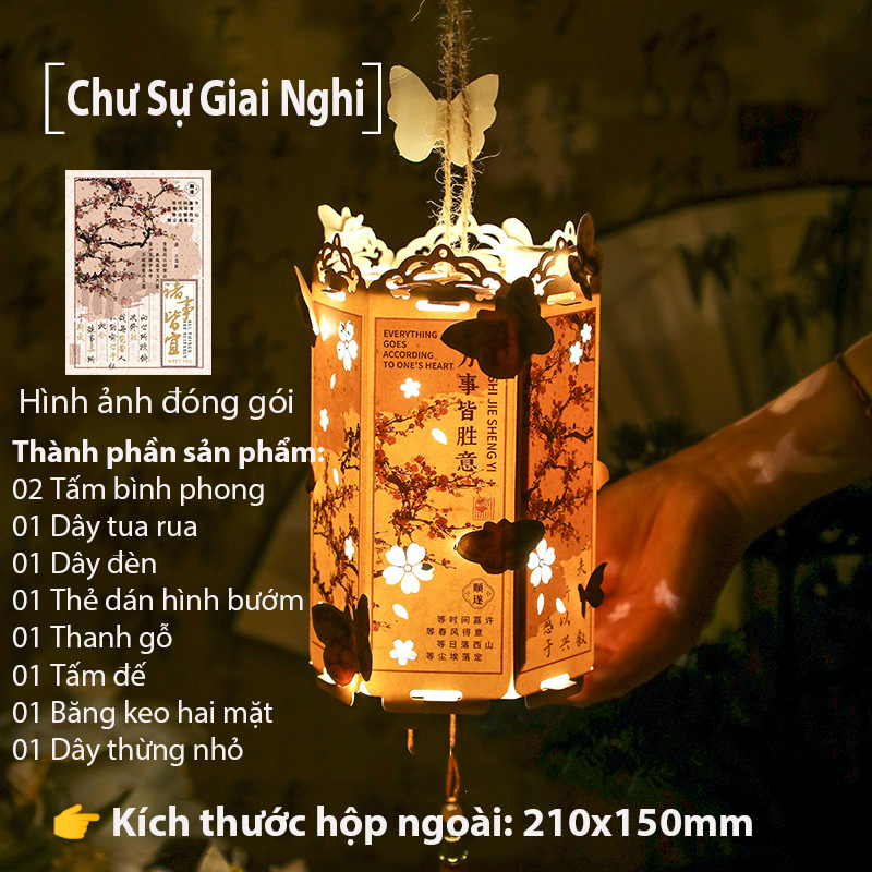 Đèn lồng viết tay YangYang trang trí decor phong cách cổ trang