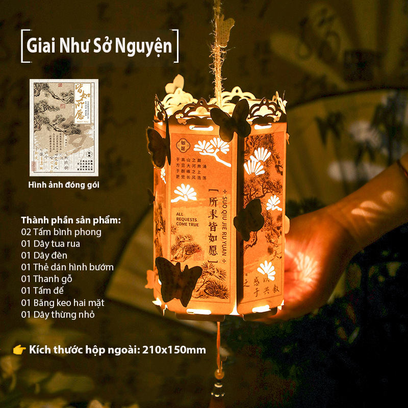 Đèn lồng viết tay YangYang trang trí decor phong cách cổ trang