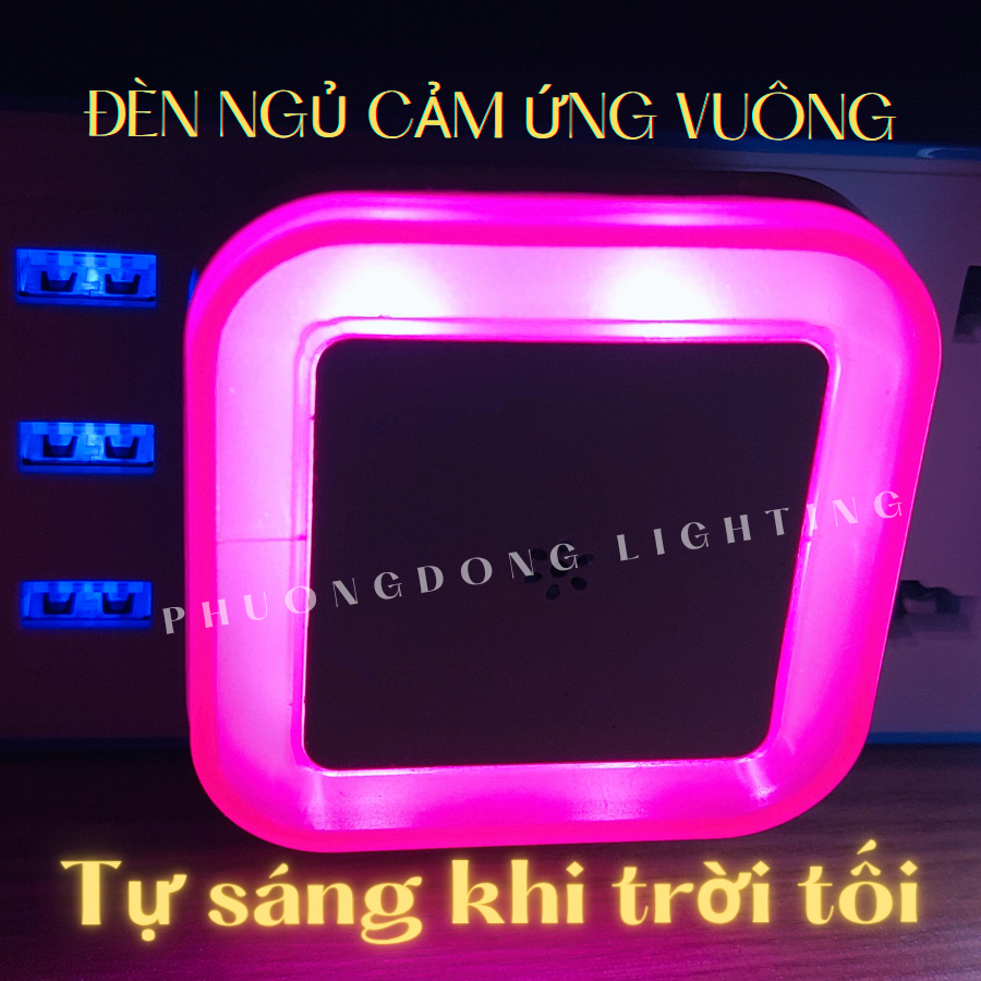 Đèn ngủ Vuông cảm biến tự động sáng khi trời tối