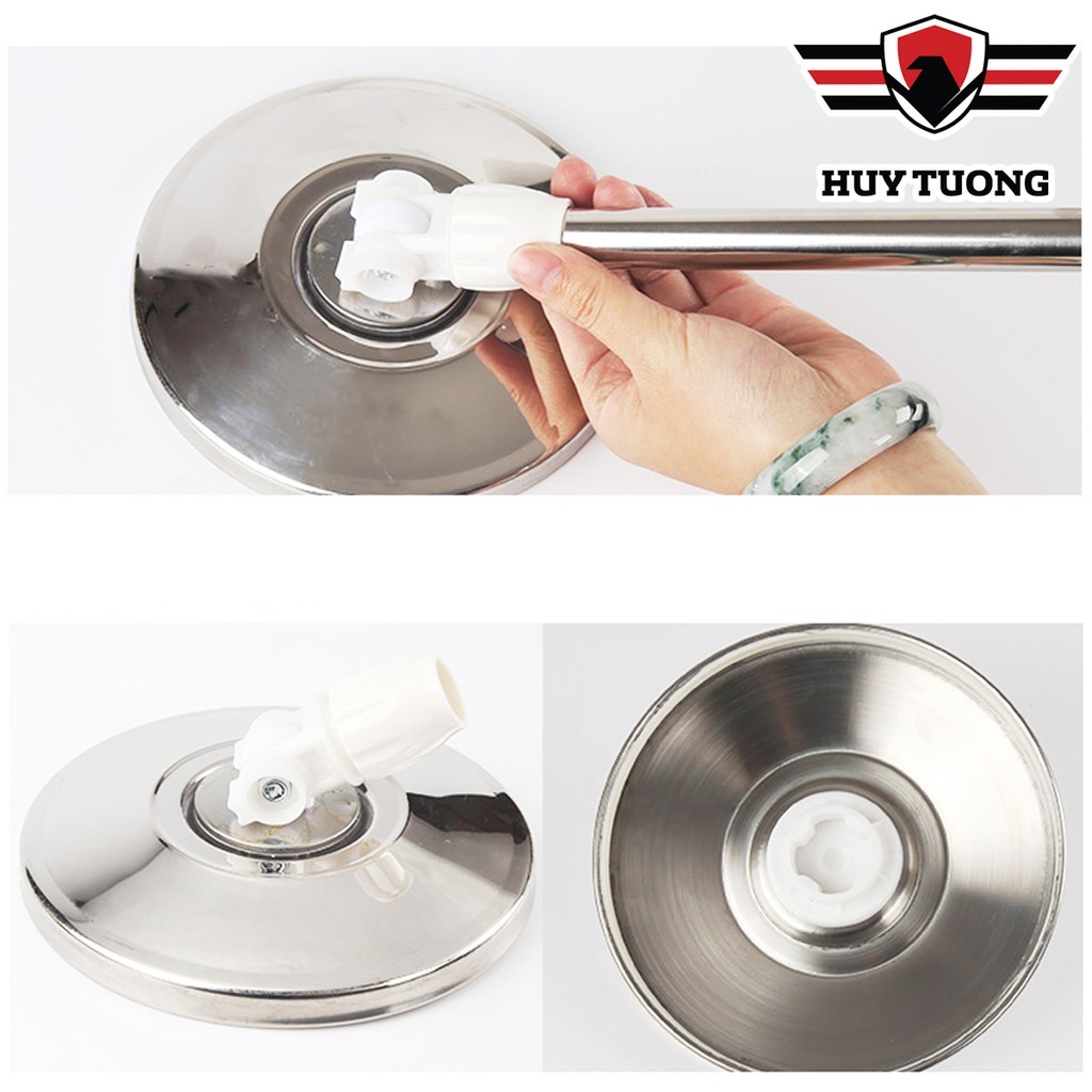 Cây lau nhà 360 tay gạt G7 inox cao cấp Thái Lan mâm inox kèm bông lau nhà. | BigBuy360 - bigbuy360.vn