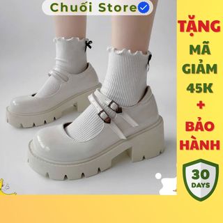 Giày lolita nữ da PU tổng hợp dệt vải đế cao su nhẹ nhàng tinh tế thanh lịch nữ tính