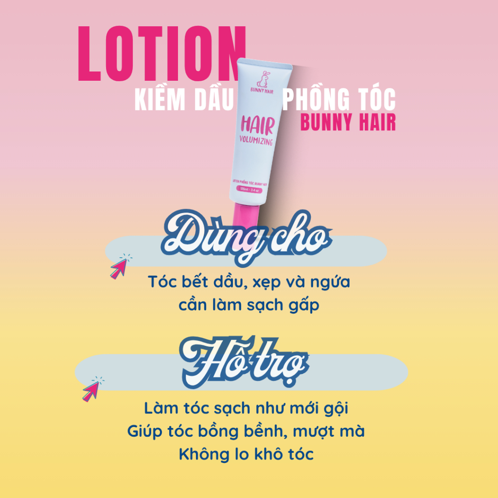 Lotion Kiềm dầu Phồng tóc Bunny Hair 100ml dành cho da đầu dầu, giảm bết, giảm ngứa, giúp tóc bồng bềnh | BigBuy360 - bigbuy360.vn