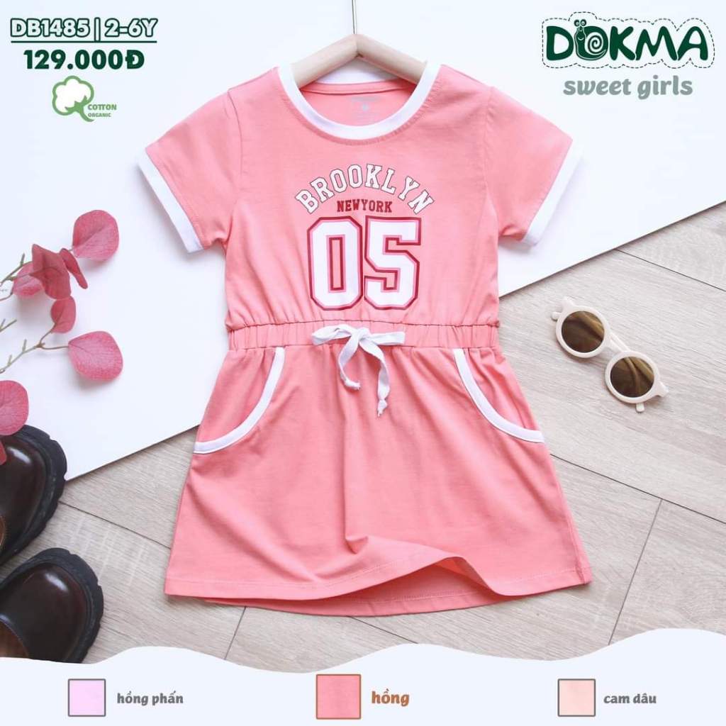 (11-25kg, 2-7Y) Váy Sát Nách Dokma Bé Gái DB1485 DB2655 DB2765 DB2816 DB2961 DB2965 DB3009