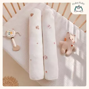 Gối ôm cotton waffle Monona thêu họa tiết đáng yêu mềm mại dễ chịu Bahu_Baby