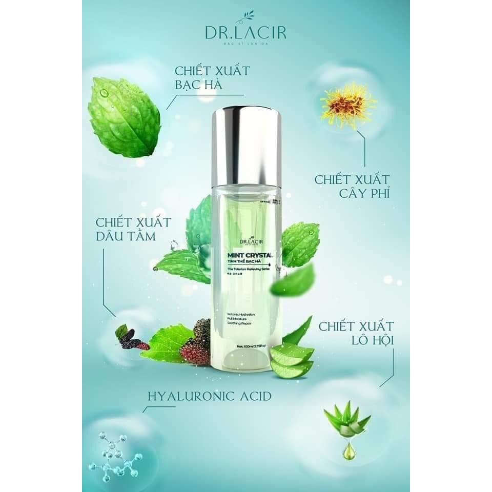 Toner Làm Sạch, Dưỡng Ẩm DR.LACIR - Bạc Hà Tinh Thể Mát Lạnh (100ml)
