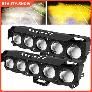 🥇FREESHIP🥇Đèn LED Xe Máy Đèn LED Trợ Sáng 4/5 Mắt Bi Cầu 3 Chế Độ Pha Trắng-Cos Vàng Siêu Sáng Dùng Chung Điện Áp 12/24V