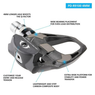Pedal Xe Đạp Shimano Dura-Ace SPD-R9100 Road Pedals W/O Reflector, W/Cleat (SM-SH11) Cho Xe Đạp Đường Trường Road Bike