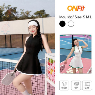 Váy Tennis Pickball Thể Thao Mallorie Onfit Tặng Kèm Quần Bảo Hộ Đồ Tập Gym Nữ Tôn Dáng Co Giãn 4 Chiều VAS25004