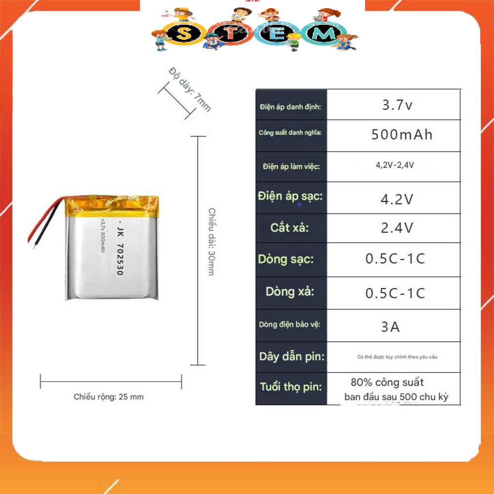 pin 702530 giá tốt Tháng 9, 2026 | Mua ngay | Shopee Việt Nam
