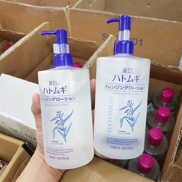 Nước tẩy trang Hatomugi Cleansing & Pore Clear làm sạch sâu và dưỡng ẩm nội địa Nhật Bản 500ml