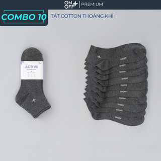COMBO 10 đôi tất vớ cotton mỏng mùa hè thoáng khí thấm hút hạn chế mùi hôi chân ONOFF 18AP25A005-18AE25A004