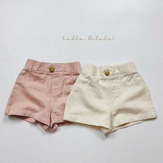 Quần short quần đùi bé gái bé trai Batala Kids, QUẦN SHORT KAKI 2 MÀU HỒNG TRẮNG cho bé từ 8-25kg (1-6 tuổi)