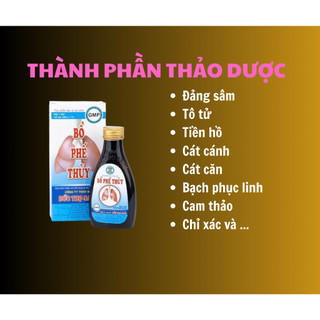 Bổ Phế Thủy bổ phế, giảm ho, làm ấm đường hô hấp, viêm họng, khan tiếng, hen suyễn