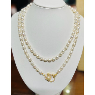 chuỗi vòng cổ ngọc trai nước ngọt MS: 555VH dài 103 cm