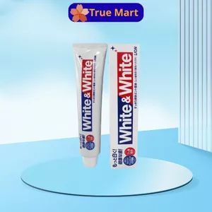 Kem Đánh Răng White & White Nhật Bản Lion 150g; Kem đánh răng siêu trắng giảm viêm nướu