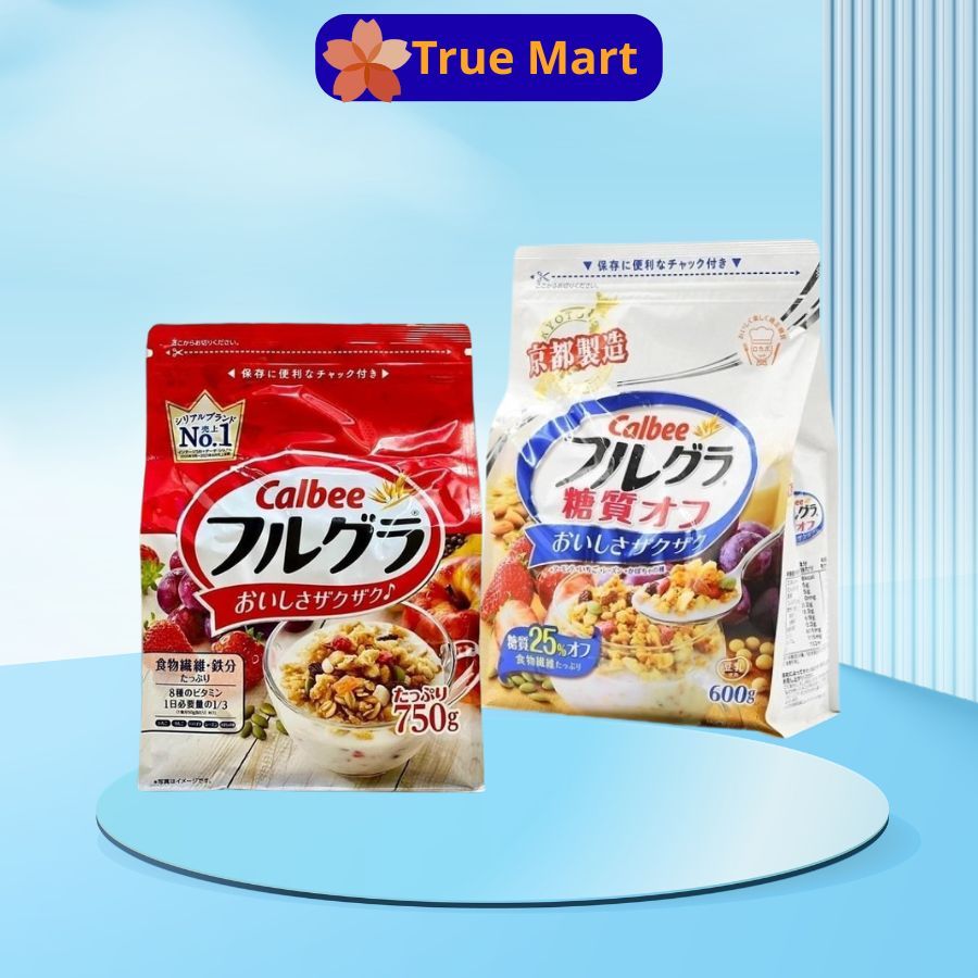 Ngũ Cốc Calbee hoa quả sấy khô nội địa Nhật Bản 750g, bữa ăn tiện lợi nhanh chóng tốt cho sức khỏe