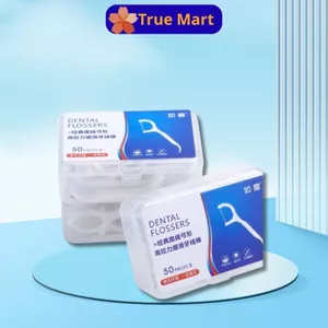 Tăm chỉ nha khoa hộp 50 chiếc; Tăm chỉ nha khoa okamura Nhật Bản hộp 50 chiếc tiện dụng