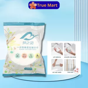 Khăn tắm du lịch dạng nén kích thước 140x70cm, khăn tắm dùng 1 lần, Khăn tắm nén khách sạn 5 sao