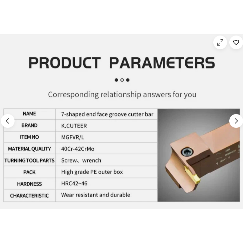 Cán kiểu chữ L tiện cắt rãnh mặt đầu lắp mảnh chip cắt 3mm thông dụng màu nâu đỏ loại cán xịn