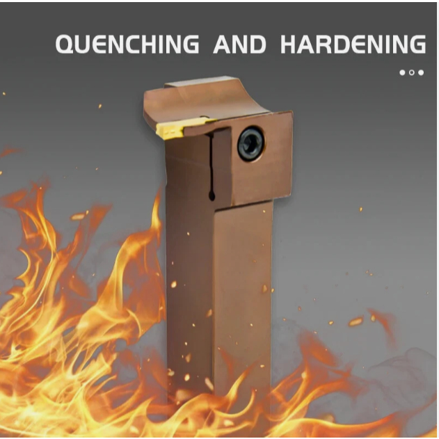 Cán kiểu chữ L tiện cắt rãnh mặt đầu lắp mảnh chip cắt 3mm thông dụng màu nâu đỏ loại cán xịn