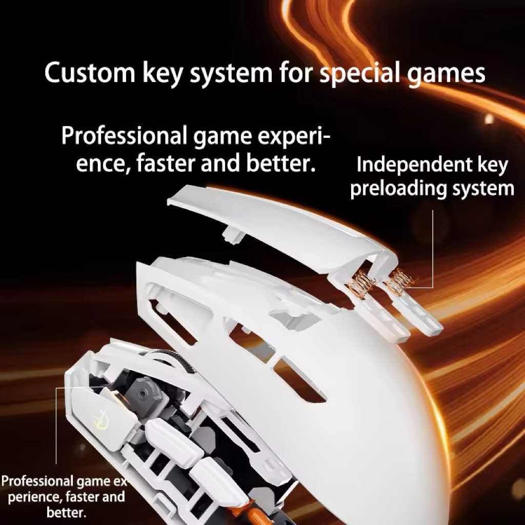 Chuột không dây gaming bluetooth TEKKIN HOLY SWORD M880 tần số 1000hz led rgb 6 nút bấm 3 mode có app 8000 DPI bh 3T | BigBuy360 - bigbuy360.vn